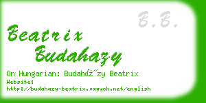 beatrix budahazy business card